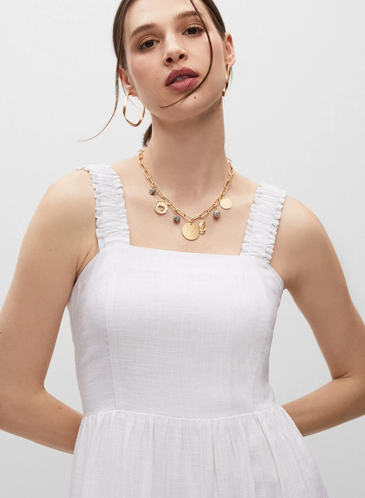 Tiered Crochet Detail Maxi Dress