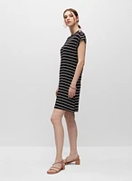 Stripe Print T-Shirt Dress