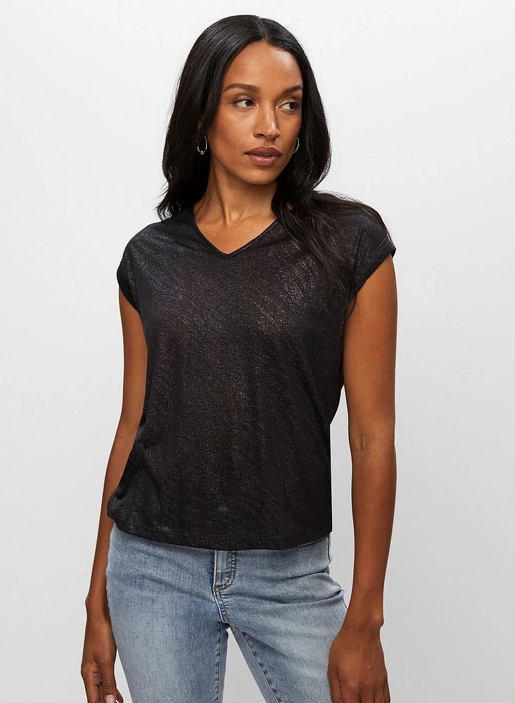 Metallic Zebra Motif Tee