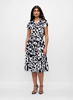 Abstract Print Shirt Dress