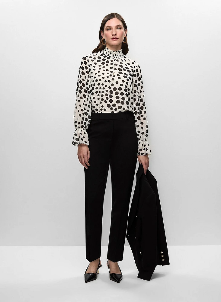 Blouse à pois en chiffon