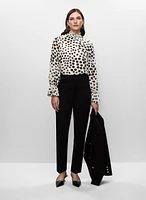 Blouse à pois en chiffon
