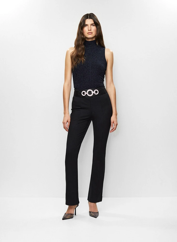 Sleeveless Top & Flare Leg Pants