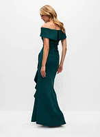 Off The Shoulder Ruffle Gown
