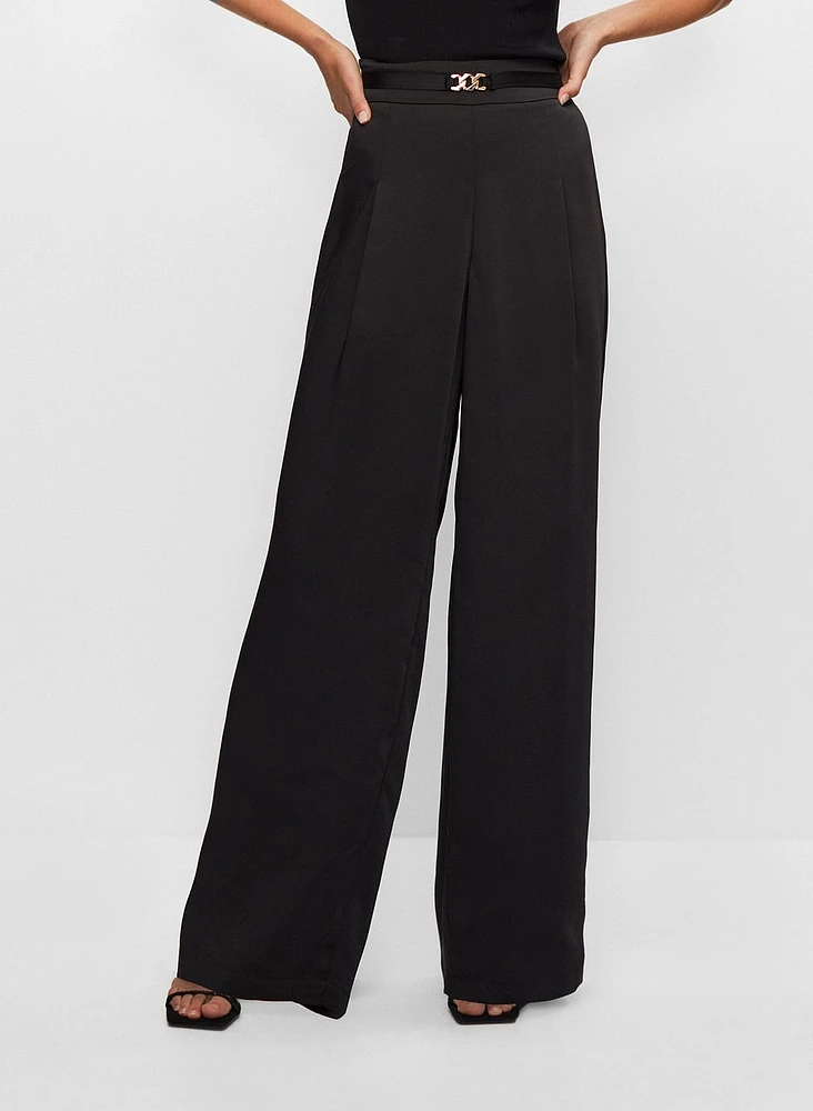 Belted Wide Leg Pants