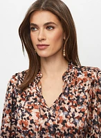 Leopard Print Satin Blouse