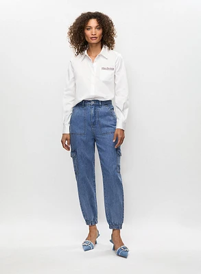 Chemisier à poche et pantalon cargo