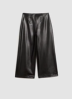 Vegan Leather Culotte Pants