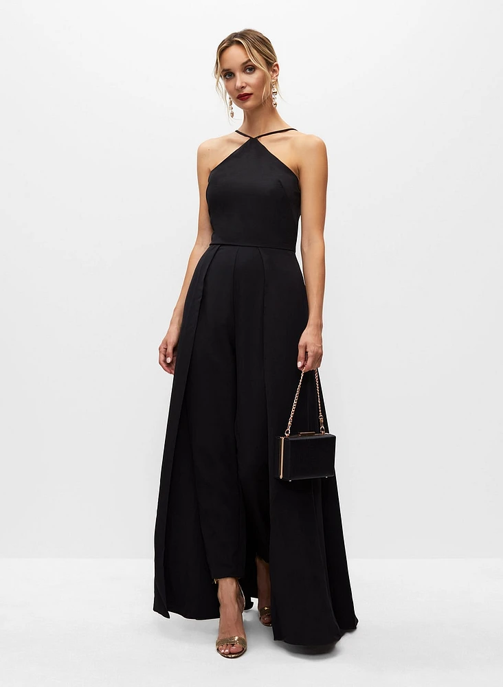 V-Strap Cape Jumpsuit