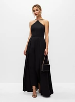 V-Strap Cape Jumpsuit