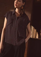 Polka Dot Print Blouse