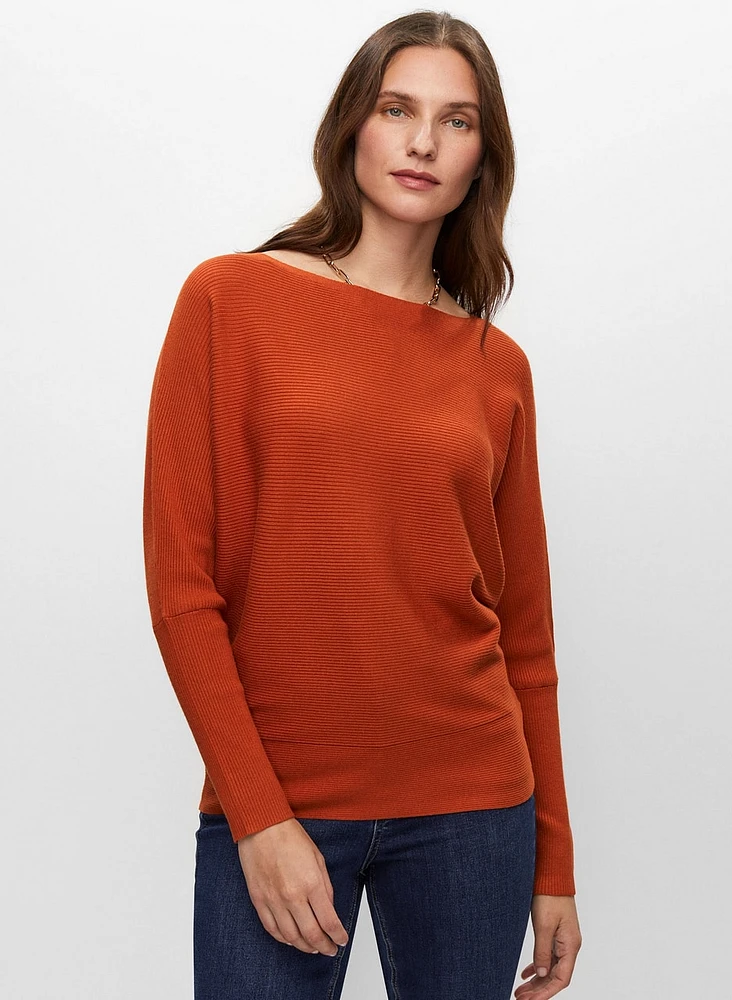 Long Sleeve Rib Knit Pullover