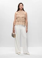 Haut en dentelle et pantalon large