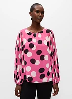 Polka Dot Print Blouse