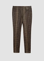 Kayla Pull-On Snakeskin Print Pants