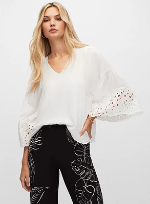 Joseph Ribkoff - Crochet Detail Top