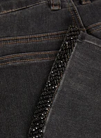 Jean jambe étroite à paillettes