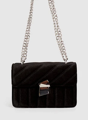 Velvet Chain Strap Clutch