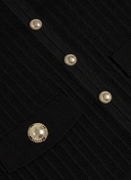 Pull à boutons décoratifs et ourlet fendu
