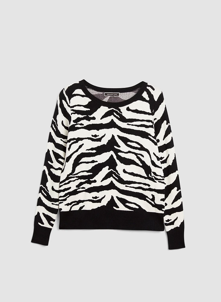 Zebra Print Sweater