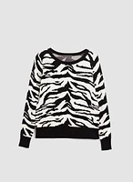 Zebra Print Sweater