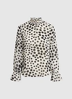 Blouse à pois en chiffon