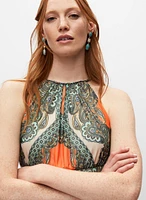 Robe de jour maxi à motif paisley
