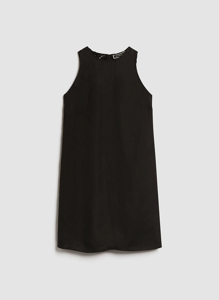 Robe sans manches en lin mélangé