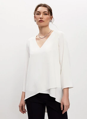Haut asymétrique à effet superpos