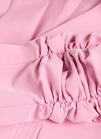 Ruched Sleeve Blazer