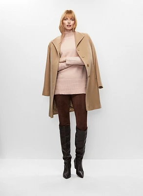 Manteau en laine et tunique à strass