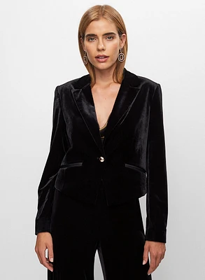 Cropped Velvet Jacket