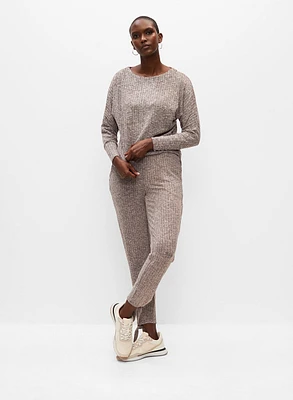 Tunique asymétrique en tricot mélang
