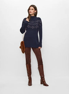 Pull tunique et legging en suède végane