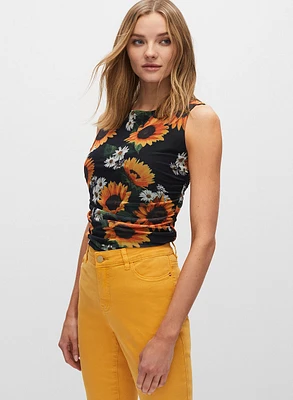 Sunflower Print Top