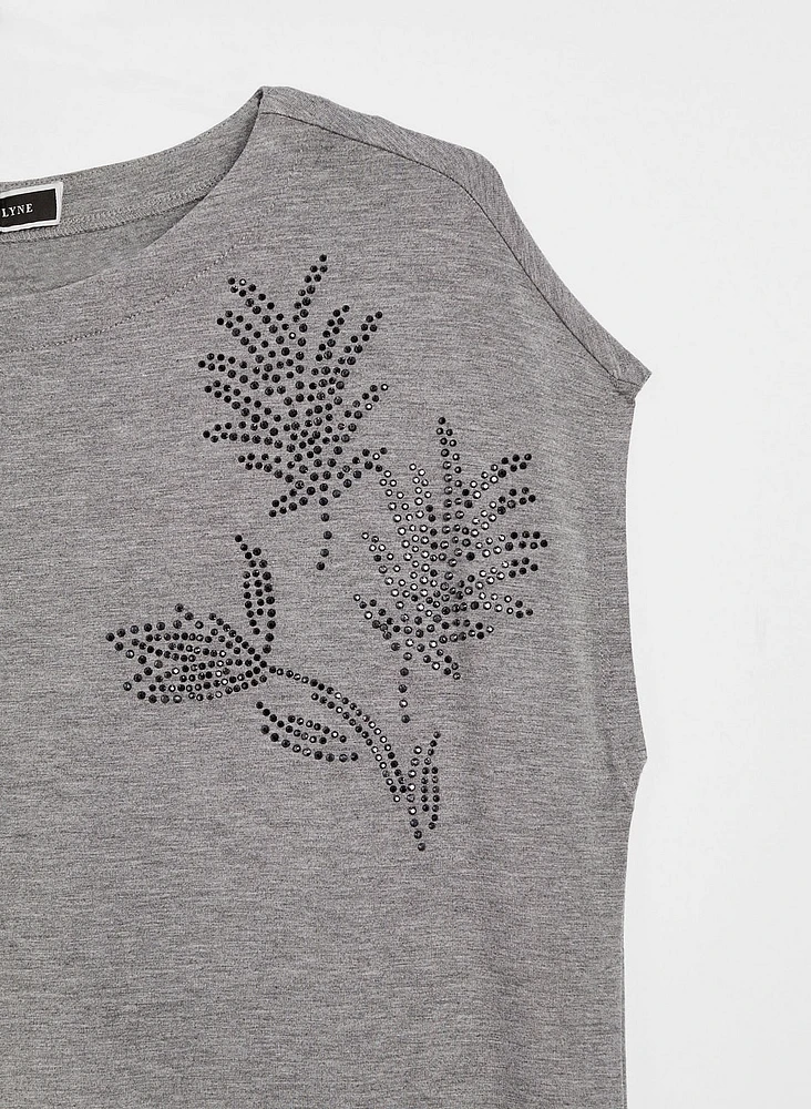 Robe t-shirt à détails floraux