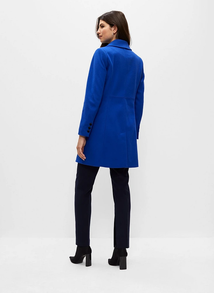 Manteau en laine mélangée extensible