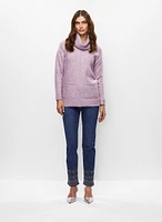 Cowl Neck Tunic & Embroidered Jeans