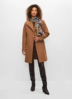 Stretch Wool Blend Coat