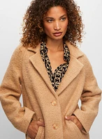 Textured Wool Blend Coat