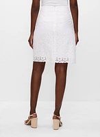 Eyelet Cotton Skirt