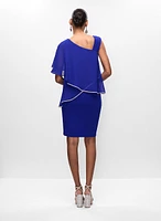 Joseph Ribkoff - Rhinestone Trim Chiffon Dress