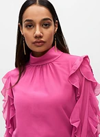 Ruffle Sleeve Blouse