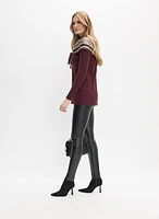 Vegan Leather Slim Leg Pants