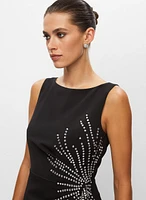 Robe de soirée à motif cristaux