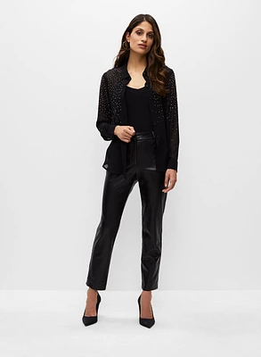 Vegan Leather Straight Leg Pants