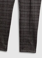 Plaid Print Pull-On Pants