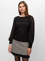 Ruffle Lace Long Sleeve Top