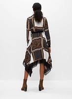 Asymmetrical Faux Wrap Dress