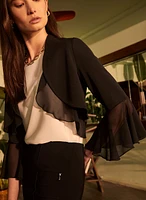 Bell Sleeve Chiffon Bolero